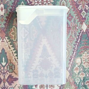 Vtg Buddeez Bread Clear Cereal Storage Container Plastic Food Dispenser w/ Lid